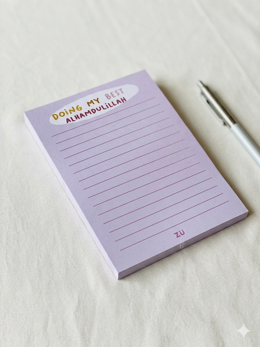 Doing My Best Alhamdulillah Notepad | Islamic Notes & Planner Pad